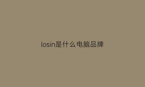 losin是什么电脑品牌