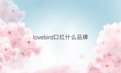 lovebird口红什么品牌(lovein口红)