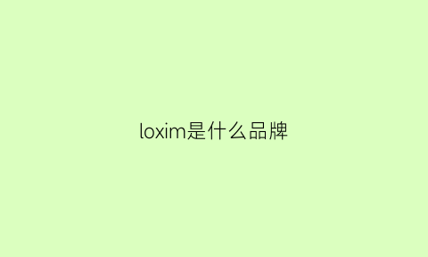 loxim是什么品牌(loz是什么品牌)