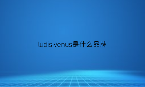 ludisivenus是什么品牌(luud是什么牌子)