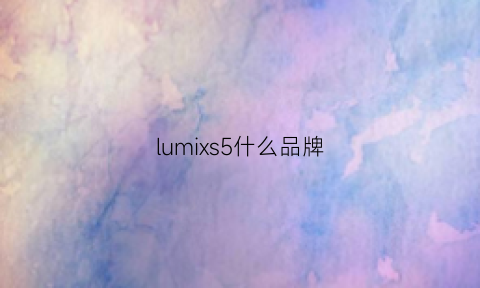 lumixs5什么品牌(lumixs5k)