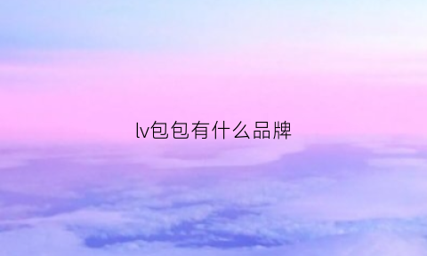 lv包包有什么品牌(lv有名的包)