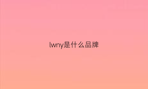 lwny是什么品牌(lns是什么品牌)