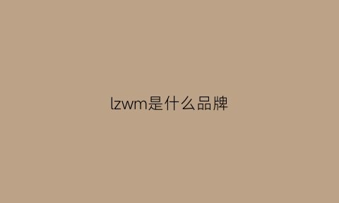 lzwm是什么品牌(lzn是什么品牌)