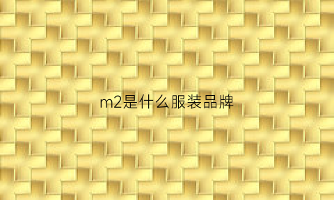 m2是什么服装品牌(m2是啥牌子)