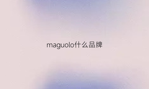 maguolo什么品牌(maloja品牌什么档次)