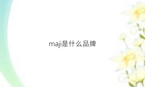 maji是什么品牌(magjay是什么品牌)