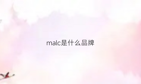 malc是什么品牌(mamc是什么牌子怎么读)