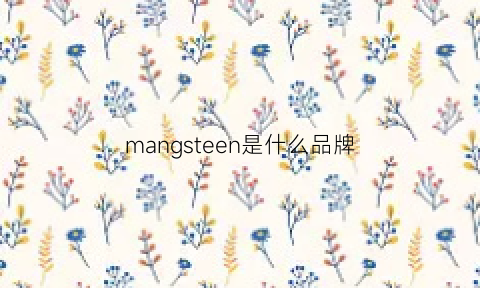 mangsteen是什么品牌