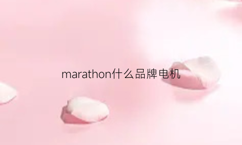 marathon什么品牌电机