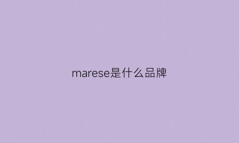 marese是什么品牌(mares是什么牌子)