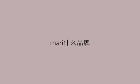 mari什么品牌(hj195-2005)