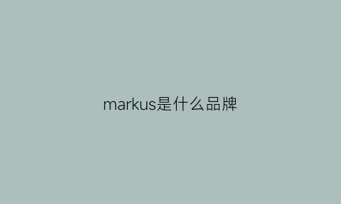 markus是什么品牌(marks是什么牌子)