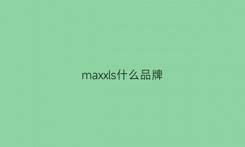 maxxls什么品牌