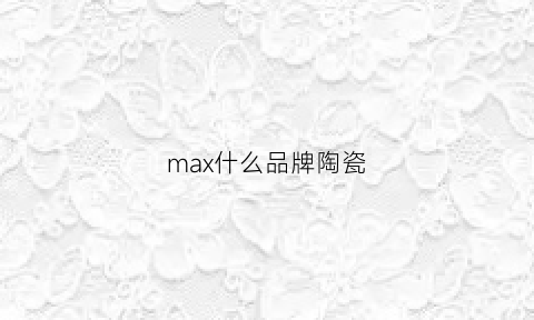 max什么品牌陶瓷