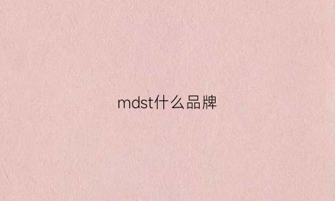 mdst什么品牌(md是啥品牌)