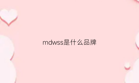 mdwss是什么品牌