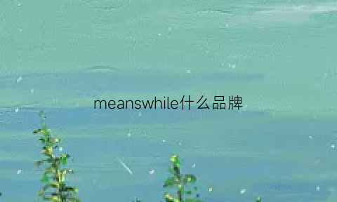 meanswhile什么品牌