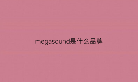 megasound是什么品牌(megarun是什么品牌)