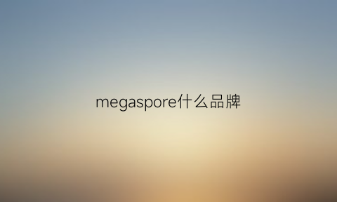 megaspore什么品牌(megajoule是什么牌子)