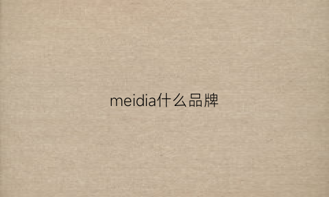 meidia什么品牌(mediv品牌)