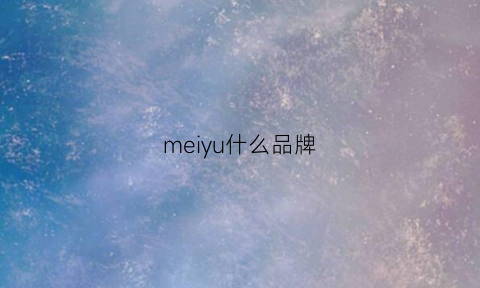 meiyu什么品牌(mey什么牌子)