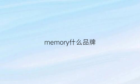 memory什么品牌(memory是什么牌子的衣服)