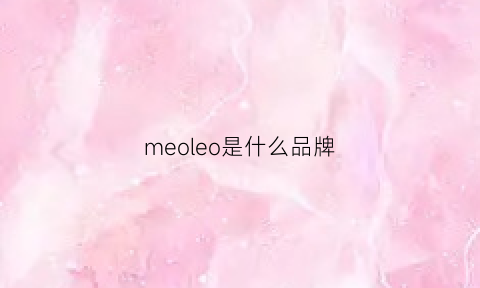 meoleo是什么品牌(meo是什么牌子)