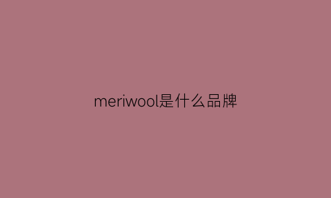 meriwool是什么品牌(merimies是什么品牌)