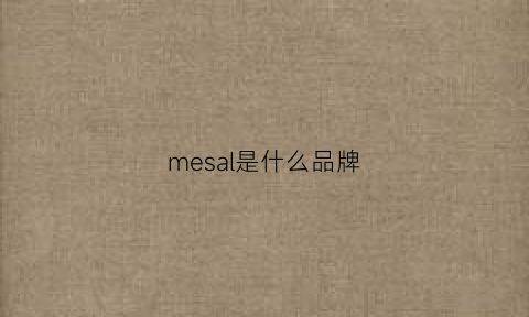 mesal是什么品牌(meiissa是什么牌子)