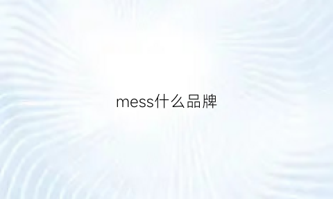 mess什么品牌(messina是什么牌子)