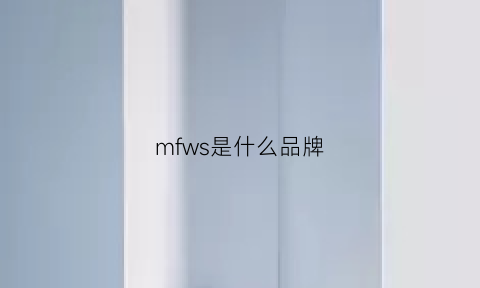 mfws是什么品牌(mfo是什么牌子)