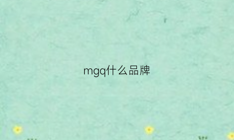 mgq什么品牌(mgsm什么牌子)