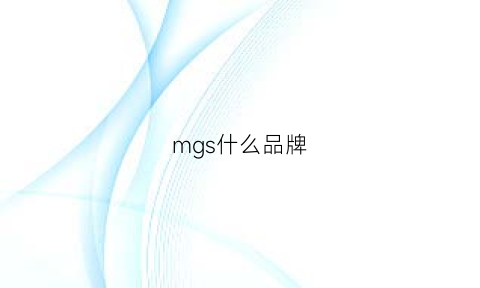 mgs什么品牌(mgg是什么品牌)