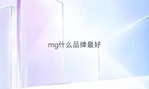 mg什么品牌最好(mg2什么牌子)