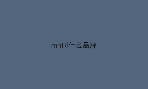 mh叫什么品牌(mh是哪个品牌)