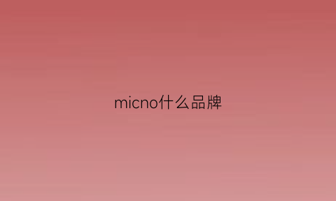 micno什么品牌(micolor是什么品牌)