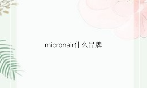 micronair什么品牌