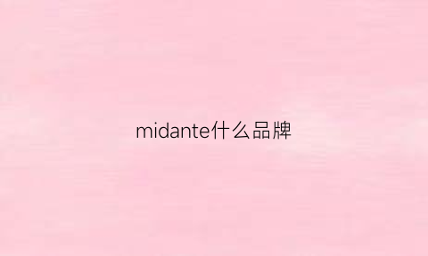 midante什么品牌(mister品牌)