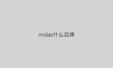 midas什么品牌(midas系列)