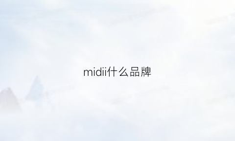 midii什么品牌(midian是什么牌子)