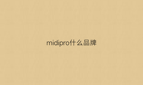 midipro什么品牌(midiplus档次)