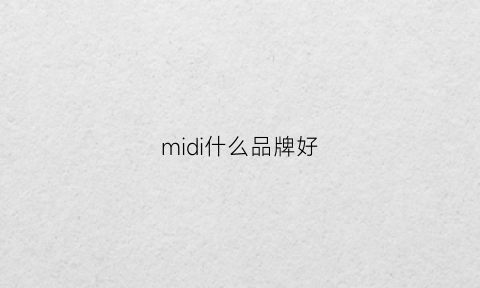 midi什么品牌好