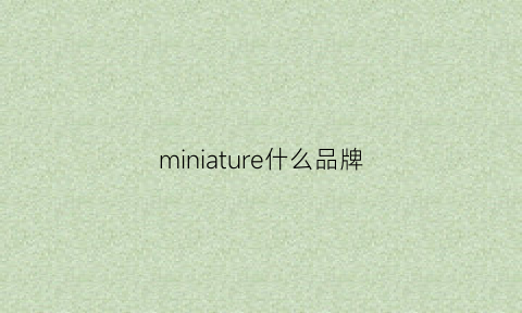 miniature什么品牌(minihill是什么牌子)