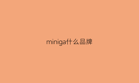 miniga什么品牌