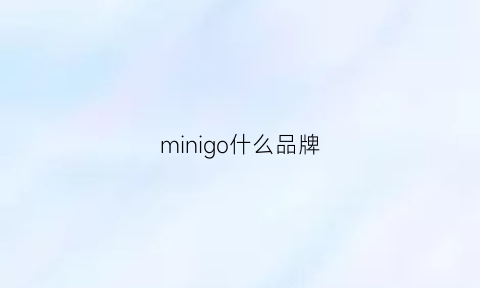 minigo什么品牌(mini品牌)