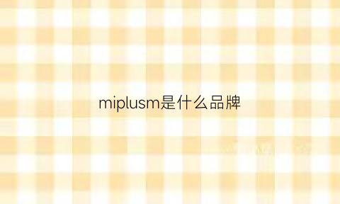 miplusm是什么品牌(mi是什么牌子)