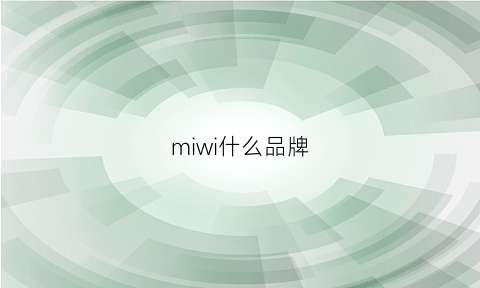 miwi什么品牌(misi是什么品牌)