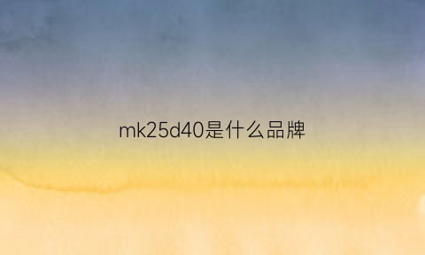 mk25d40是什么品牌(mk2是什么牌子的鞋)