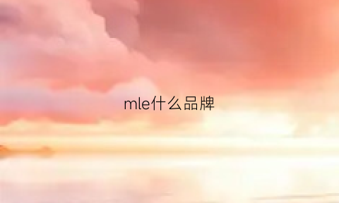 mle什么品牌(mle是什么牌子的)